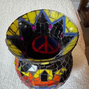 Mosaic tile PEACE vase
